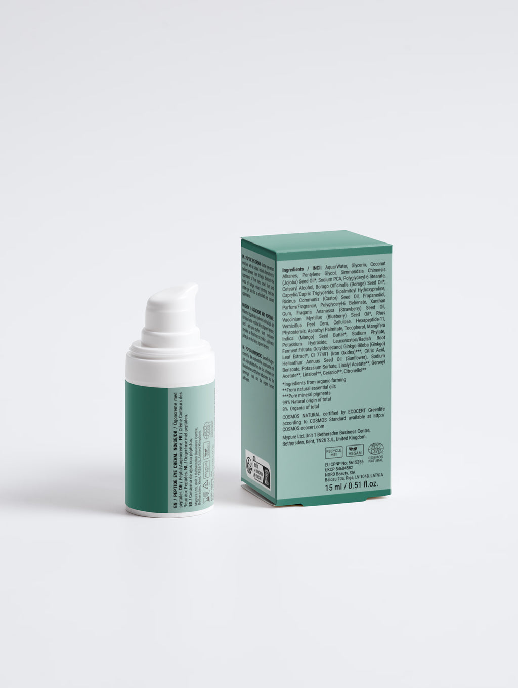 MIRDZA Peptide Oogcrème – achterkant